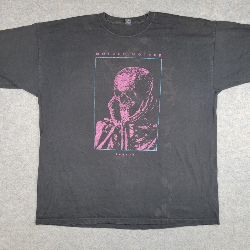 Mother Mother‎ Shirt Mens 2XL Dead Inside Skull Graphic Band Tee Music M&O Gold